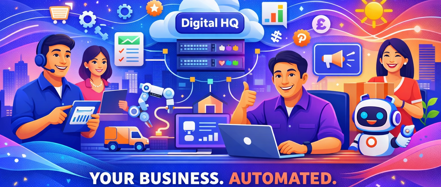 TOYBITS Cover Banner: Your Business. Automated. Complete Business Process Automation for Filipino SMEs with Digital HQ, Inventory, Sales, HR, Marketing, Finance automation at ₱9,000/month