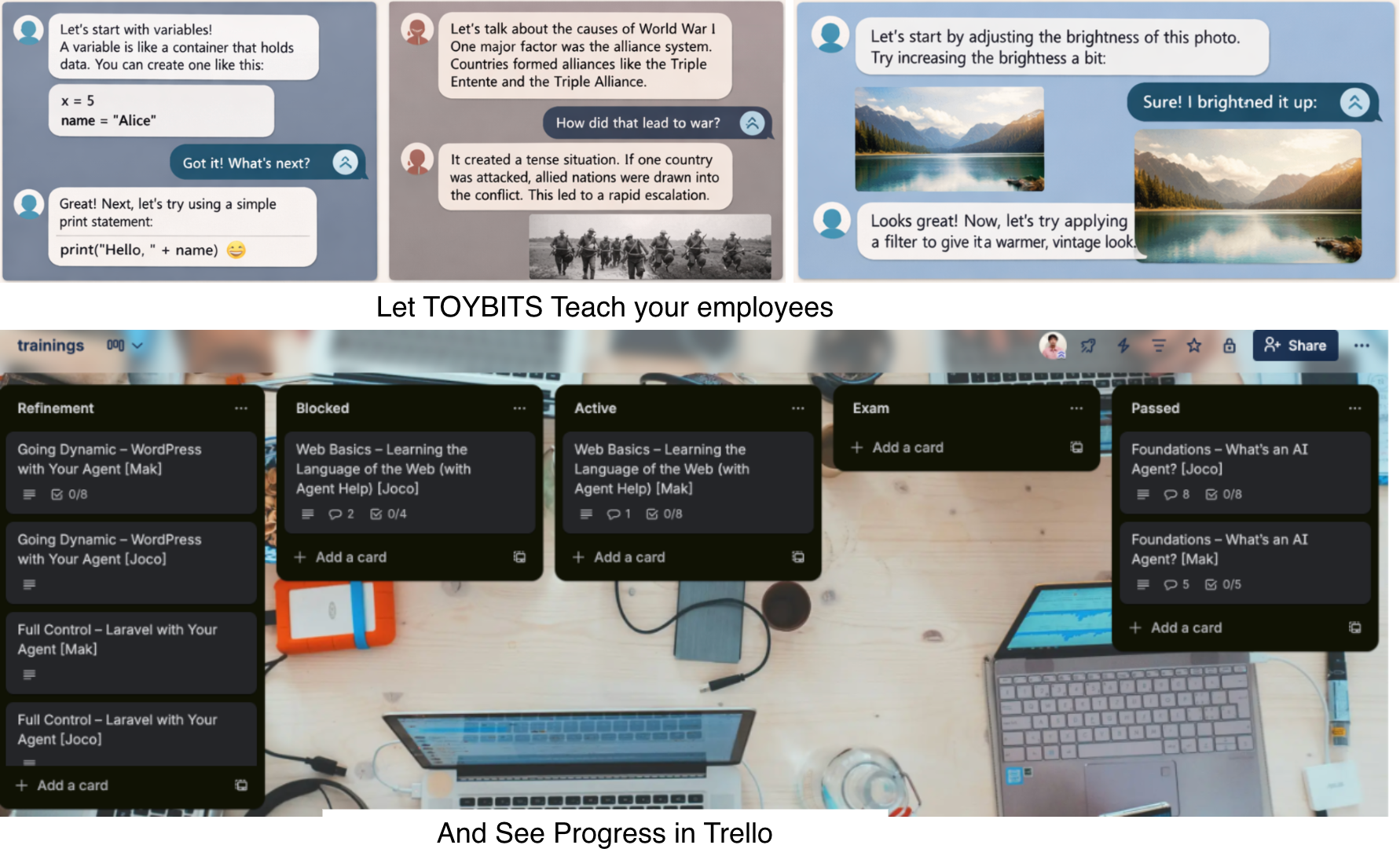 TOYBITS Trello Training Management